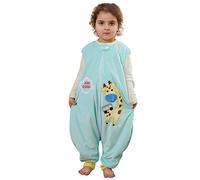 XQ&XG Sacco Nanna con piedini, Bambini Sacco Nanna con gambe 1.5 TOG, Sacco a pelo con gambe, Giraffa, 1-3 Anni