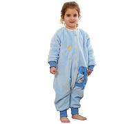 XQ&XG Sacco Nanna con piedini, Bambini Sacco Nanna con gambe 2.0 TOG, Flanella Sacco a pelo a maniche lunghe, Dinosauro, 90