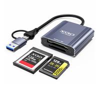 XQD Lettore di schede con USB 3.0 5 Gbps e USB-C/USB-A 2 in 1 XQD adattatore per schede SD, compatibile con Windows/Mac/Linux/Android, per iPhone 17/16/15, laptop, tablet, smartphone