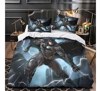 XQGASOEBN Hero Character Set Di Copripiumino morbida microfibra 3 Pezzi stampa 3D con federa superhero Action Set Di Copripiumino cerniera ariosa morbido for ragazze Single（135x200cm）