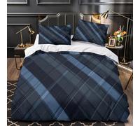 XQGASOEBN Moderno Building Copripiumino 3 Pezzi stampa di 3D microfibra ultra morbida con federa geometric Set Di Copripiumino con federa per cuscini soffice for coppie Single（140x200cm）