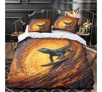 XQGASOEBN Surfing Lizard Copripiumino 3 Pezzi stampa di 3D microfibra morbida con cerniera vibrant Oil Pittura Set Di Copripiumino cerniera ariosa traspirante for ragazzi Super king（260x220cm）