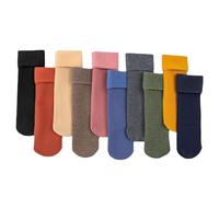 XQILGVF 5/10 Paia di Calzini Termici Invernali in Velluto, Calzini Spessi Caldi Invernali in Cashmere, Calzini tubolari Spessi in Velluto per Donna (One Size,10 Pairs)