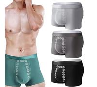 XQILGVF Proplshove Underwear, Underwear Magnetic Men, Magnetic Therapy Energetic Men Pants (3pcs A,XL)