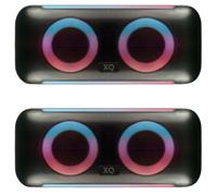 XQISIT Party Boom Speaker PBS40 2 Pezzi Bluetooth 40W LED Aux IPX5 Nero