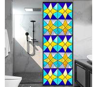 XQKXHZ Pellicola Finestra Privacy Opaco, Controllo del Calore, Anti UV, Autoadesivo, Pellicola Cucina Decorativo Geometrici, Pellicola Adesiva in Vinile per Casa Camera da Letto Bagno,50x60cm