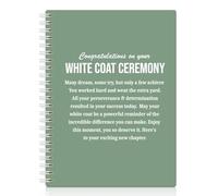 XQLZY Quaderno a spirale verde con scritta "Congratulations On Your White Coat Ceremony" (lingua italiana non garantita), regalo di cerimonia per figlia, figlio, scuola di medicina, regalo di laurea