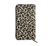XqmarT Portafogli modello grigio senza cuciture in pelle di leopardo Portafoglio di grande capacità per uomo Portafogli da donna Portafoglio in pelle in microfibra per carte di credito
