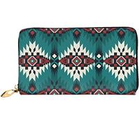 XqmarT Portafogli Navajo aztechi indiani nativi del sud-ovest americano Portafoglio di grande capacità per uomo Portafogli da donna Portafoglio in pelle in microfibra con carta di credito