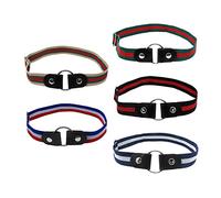 XQMMGO 5 cinture senza fibbia, cintura elastica in vita, regolabile invisibile, per uomini e donne (strisce colorate), multicolore