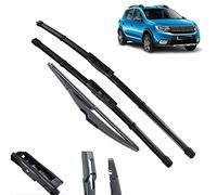 XQSSB per Dacia per Renault per Sandero 2015 2016 2017 2018 2019 Tergicristallo Anteriore E Posteriore Spazzole Tergicristallo Set Parabrezza Parabrezza 22 "19" 11" Tergicristallo