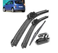 XQSSB Tergicristallo Anteriore E Posteriore Spazzole Tergicristallo Set per Nissan per Micra K12 11.2002-05.2005 Parabrezza Parabrezza Lunotto Posteriore 21"+18"+12" Tergicristallo