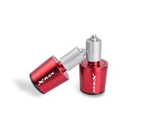 XQTopePC Moto Contrappeso Spina per XMAX300 XMAX400 Xmax X-Max 125 250 300 400 CNC Accessori Moto 22MM Manopole Manubrio Manubrio Tappi Terminali(Rosso)