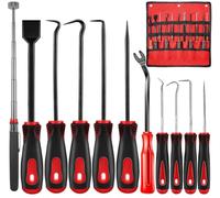 XQX Set di 11 pezzi in acciaio al carbonio di precisione con raschietto e kit di strumenti telescopici magnetici per rimuovere i tubi di manutenzione dell'elettronica automobilistica, guarnizioni,