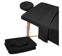 XQZMD Set di 3 lenzuola in microfibra per lettino da massaggio, copertura piatta per lettino da massaggio, include coperture per lettino da massaggio, lenzuola con angoli, coperture per culla del viso
