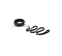 Xr Brands 3 Ring Leather Collar With Leash Nero, Taglia St - 100 Gr