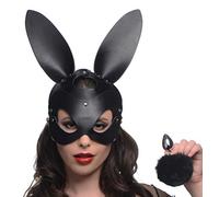 Xr Brands Bunny Tail Anal Plug And Mask Set, Nero, Taglia St - 100 Gr