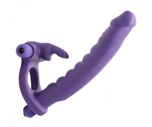 XR Brands Frisky - Doppio piacere Doppio penetrazione Anello vibrante per conigli di coniglio