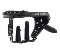 XR Brands Imbracatura Strap On Doppia Penetrazione - Nero