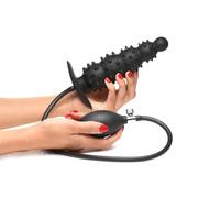 XR Brands Master Series - Spina Anale Gonfiabile a Coste - Nero