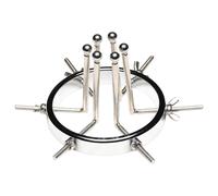 XR Brands Oculus - espansore in acciaio inossidabile (argento)