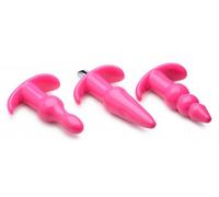 XR Brands Plug Anale Thrill Trio - Set di 3 - Rosa