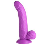 Dildo da 7,5 pollici con palline - viola