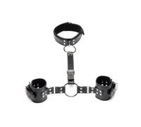 XR Brands Strict - Set Collare con Manette - Nero