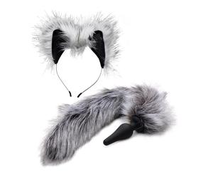 XR Brands TAILZ - Set Plug Anale e Orecchie Lupo Grigio