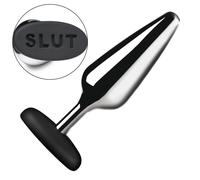 XR Brands XR Brands - Butt Slut Plug Anale in Metallo e Silicone - Argento