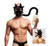 XR Brands XR Brands - Maschera a Gas Inalatore con Bottiglia - Nera e Bianca