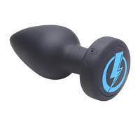 Vibratore Anale Zeus in Velluto con Telecomando Wireless e Funzione E-Stim (Nero)