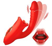 Xr Play Hard. Deep Kiss Kissing Silicone Rabbit Vibrator Per Donne E Coppie.