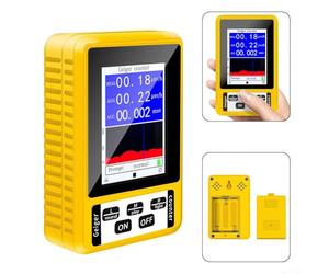 XR3 BR-9C Rilevatore digitale di radiazioni nucleari per beta, gamma e X-for Ray - Misuratore EMF con sensore a tubo, gamma 20 keV-3.0 MeV, alloggiamento ABS, carica USB