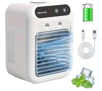 XRASKU Portable AC, Air Conditioner, 2025 New Portable Unit Air Conditioner Rapid Cooling, 500ml Tank Built-in Ice, Stay Cool Anywhere(Bianco)