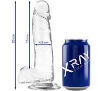 Xray clear dildo realista transparente 20cm x 4.5cm