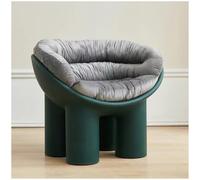XRBCNMM Poltrona a Pozzetto con Gambe a Forma di Elefante con Cuscino Soffice, Poltrona Moderna per Soggiorno, Camera da Letto, Balcone, Ufficio, Comoda Poltrona per Adulti e Bambini (Ciano, 84,1 cm