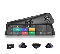 XRC TECH 360 ° Panoramica a 12 pollici Schermo intero 4G IPS Special Car Dash Cam Retrovisore Specchietto retrovisore con GPS Bluetooth WiFi Monitoraggio Android 5.1 1080P 4CH Telecamere Obiettivo