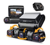 XRC TECH 4CH Dash Cam anteriore interno laterale e posteriore Telecamere IR Night Vision 4 telecamere 2K + 1080P* 3 GPS logger WiFi APP 360 gradi Protezione panoramica WDR