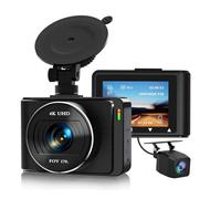 XRC TECH 4K DVR WiFi Dash Cam per auto, anteriore e posteriore HD 1080P Dual Lens Auto Dashcam Videoregistratore, supporto WiFi integrato 24H monitoraggio parcheggio G-sensor visione notturna