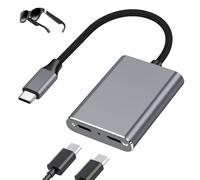 Xreal Hub adattatore di ricarica e gioco, adattatore da USB C a AR per XREA-L One/Air 2 Pro, Rokid, compatibile Steam Deck, ROG Ally, Switch2, i-/Phone17 o telefono di tipo C, supporta ricarica rapida