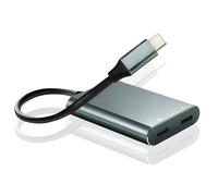 XREAL Hub di ricarica e riproduzione, adattatore da USB C a AR per XREAL One/Air 2 Pro, Rokid, Viture, compatibile ROG Ally, Switch2, Phone 17 16 15, supporta la ricarica rapida da 65 W e 60 Hz