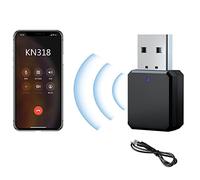 Xreuctop Adattatore Bluetooth, ricevitore Bluetooth portatile USB 5.1 con cavo audio da 3,5 mm, ricevitore audio con uscita AUX/USB, trasmettitore Bluetooth e ricevitore per impianto stereo, auto, TV,