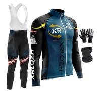 XRLQZH Abbigliamento Completo Ciclismo Uomo Tuta Bici da Corsa Invernale Maglia, Antivento e Caldo, MTB Bici, Manica Lunga Completo Strada MTB Bici,con 9D Imbottiti Gel (TYP-4,M)