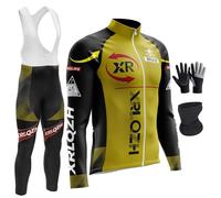 XRLQZH Abbigliamento Completo Ciclismo Uomo Tuta Bici da Corsa Invernale Maglia, Antivento e Caldo, MTB Bici, Manica Lunga Completo Strada MTB Bici,con 9D Imbottiti Gel (TYP-5,XS)