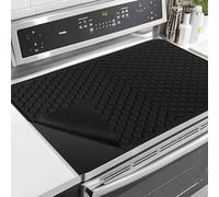 XRPRPX Copri Induzione Piano Cottura 71x50cm Tappetino Protezione Piano Induzione Copertura Piano Cottura in Silicone Antiscivolo, per Protezione Piano Induzione per Piano Cottura a Induzione (Nero)