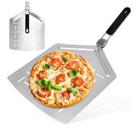 XRPRPX Pala per Pizza in Alluminio Forata 13 Pollici Corta con Manico in Plastica - Rettangolare per Preparare Pizza, Pane e Frittelle 62.5*33cm