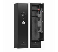 XRRJFYH Armadio Portafucili con Funzione Sveglia, Cassaforte per Armi con Cassetto e Luce LED, Armadio Fucili, Cassaforte Fucili