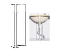 XRRJFYH Kit di Supporto per Lavabo Sottopiano, Asta di Supporto Regolabile, Gambe di Supporto per Lavello in Acciaio Inox, Staffe per Lavandino Sottopiano, Riparazione (Color : 12cm Diameter, Size :