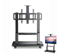 XRRJFYH Porta TV da Terra Mobile, Supporto TV da Pavimento per Schermi LCD e LED da 32 a 120 Pollici, Mobile TV con Ruote, TV Portatile con Piedistallo, Altezza Regolabile(105x58cm/41.5x23in)